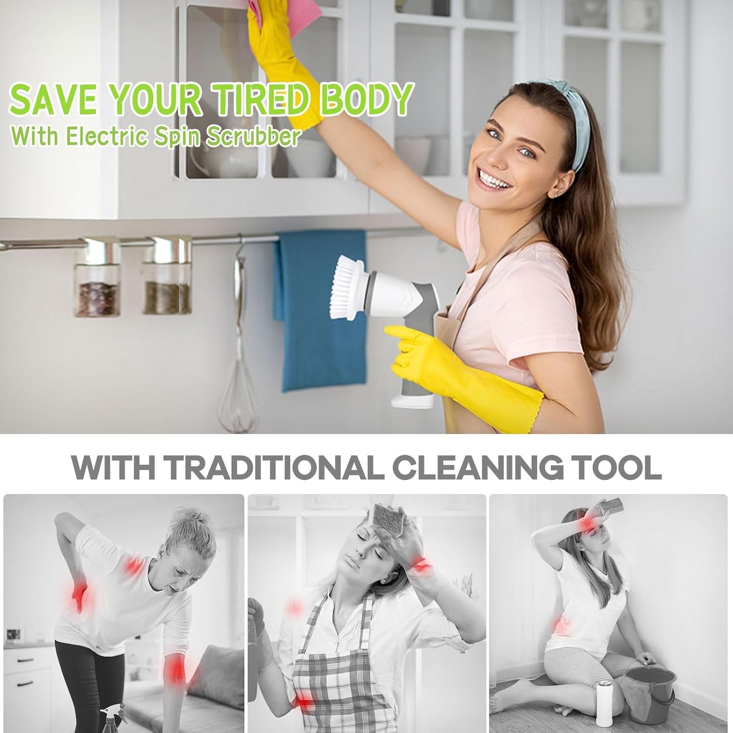 Handheld Electric Dish Scrubber