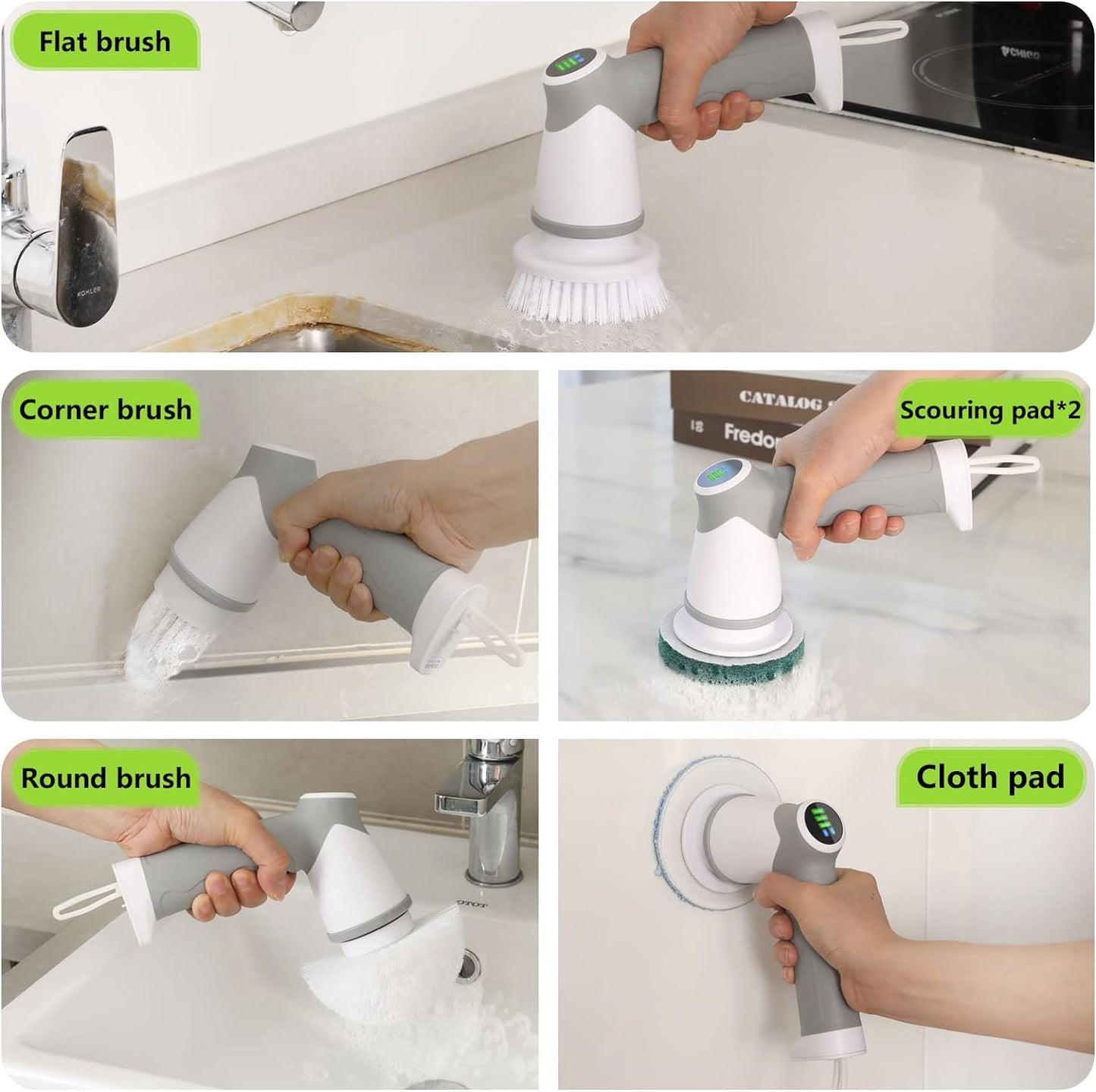 Handheld Electric Dish Scrubber